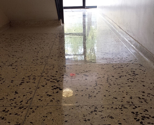 Polished concrete floor